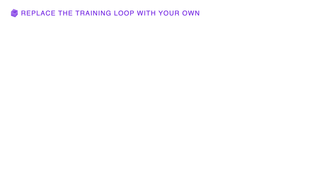 Animation showing how to replace a loop on the Trainer